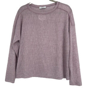 NEW Gilli Lavender Love Top Sheer Loose Knit Drop Shoulder Slouchy Size S